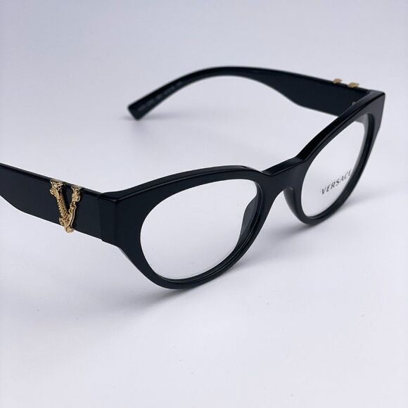 NEW Versace VE3282 GB1 Black Cat Eye Women Eyeglasses - Picture 5 of 12